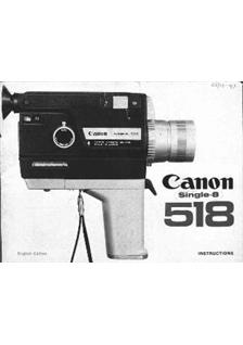 Canon 518 manual. Camera Instructions.